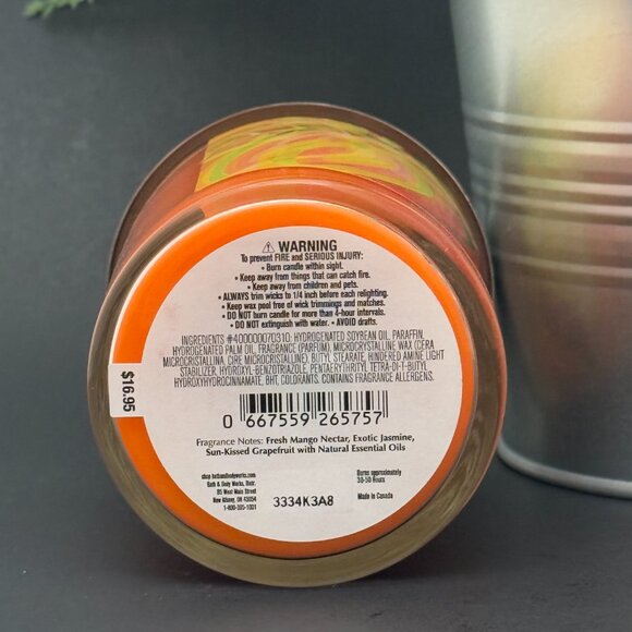 BBW Mango Mai Tai Bath & Body Works Single Wick Candle - Picture 9 of 10